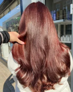 Deep red hair colour at Revive Hair and Beauty Altrincham